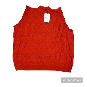 Who what wear Orange sleeve less sweater blouse size 4x